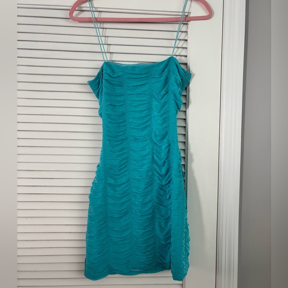 The Vintage Shop Blue mini dress with open back